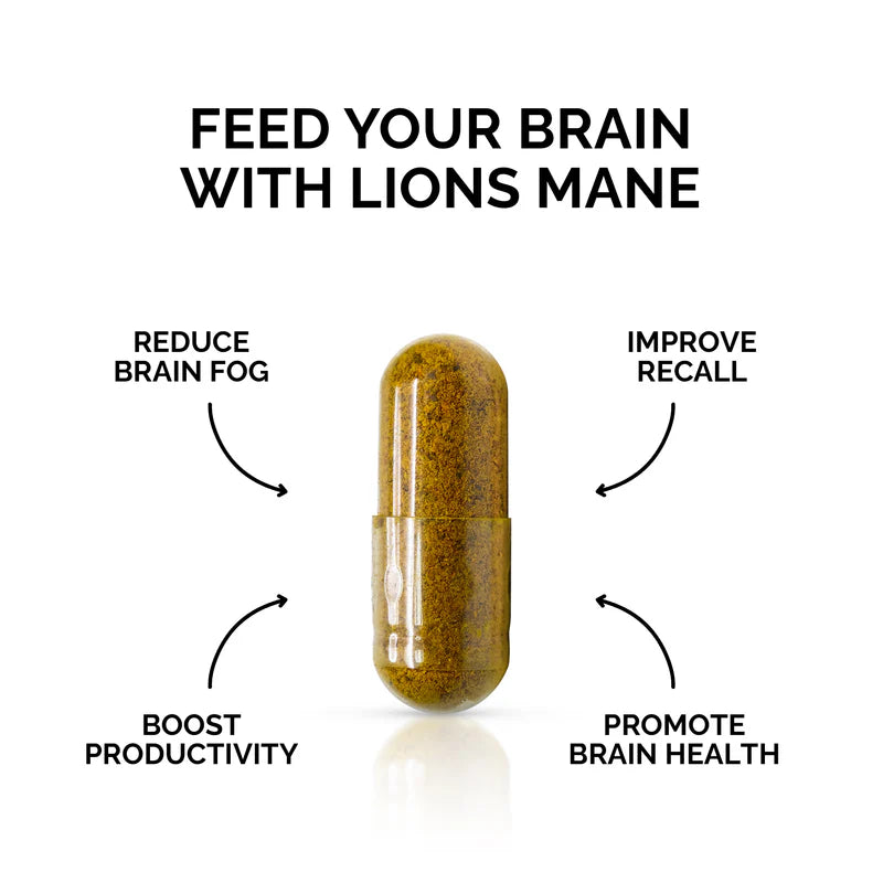 Whole-food Ashwagandha capsules in a glass bottle by Forest Super Foods